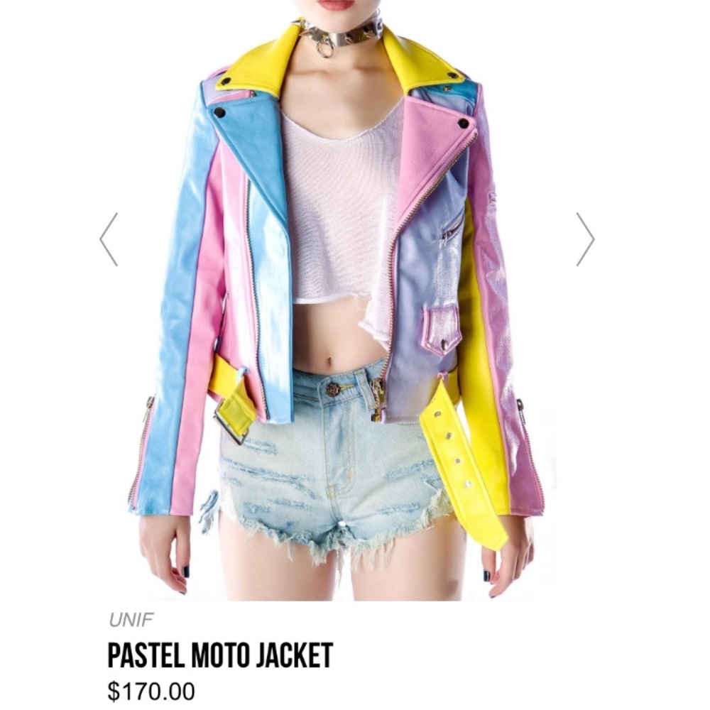UNIF Pastel Moto Jacket 💓